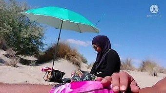 Surprised Muslim Man At The Beach When I Expose My Genitals!