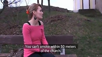 Meggie From Publicagent Engages In Sex-For-Cash Behind A Church In Pov Video