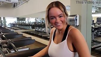 Alexis Kay With Big Natural Breasts Is Chosen In The Gym And Filled With Cum