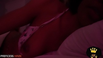 Ebony Girl Sneaks In For Solo Play