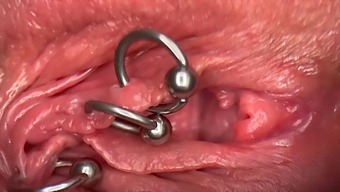 Intense Close-Up Of Pierced Clit And Vagina Leads To Wet And Pissy Finale