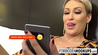 Busty Mature Babe Gets Her Face Covered In Cum